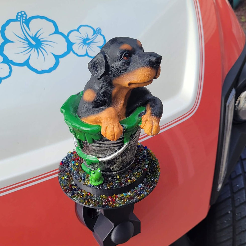 Bucket Dog - Green with Jeweled Base