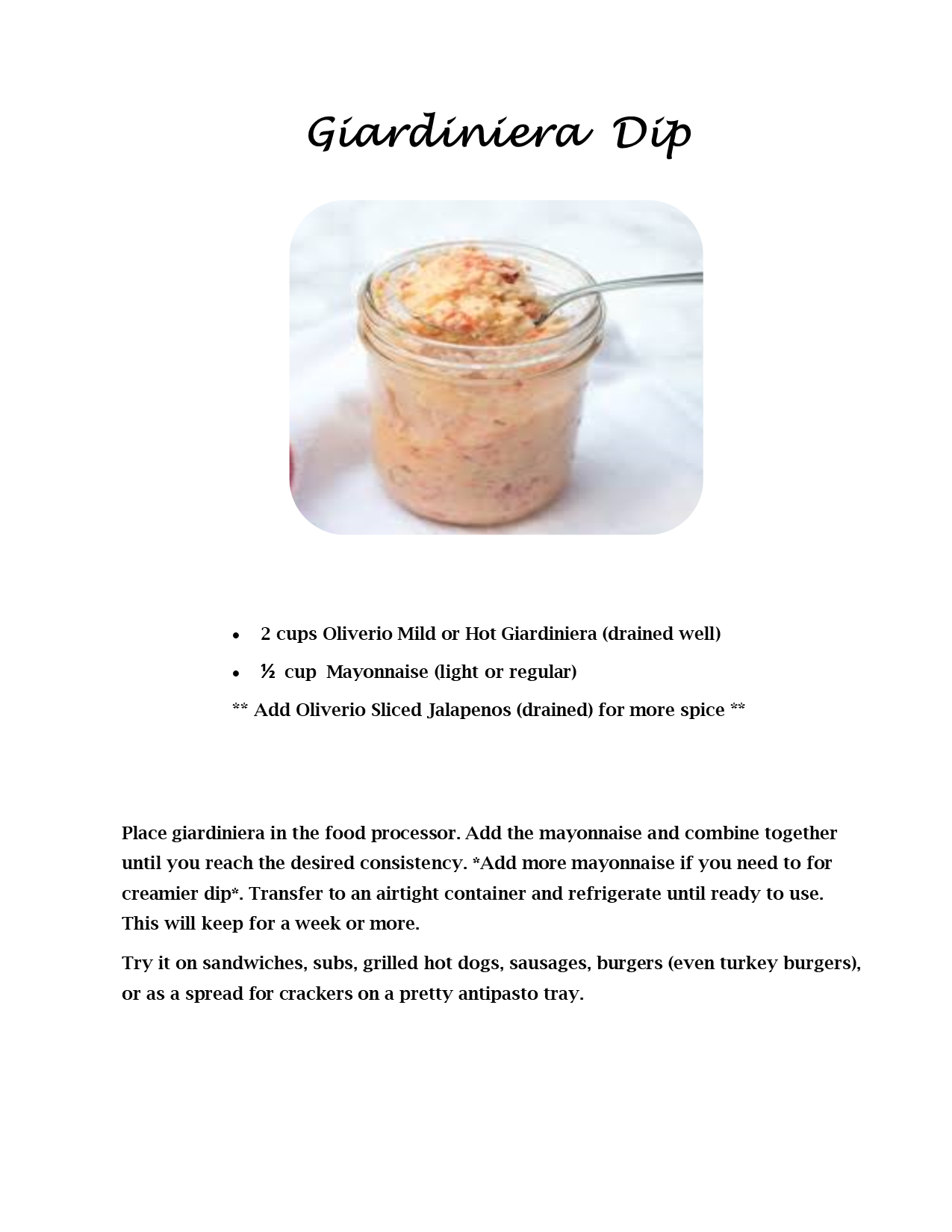 RECIPES | Oliverio Peppers