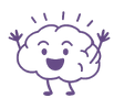 Smiling brain with arms raised and energy lines, symbolizing improved quality of life, empowerment, and positive outcomes for neurodivergent individuals.