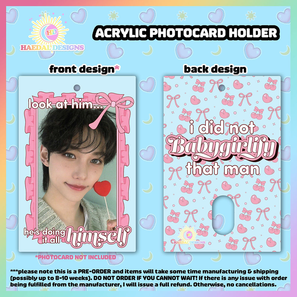 Thumbnail: WHOLESALE - Babygirlify Acrylic Photocard Holder Keychain