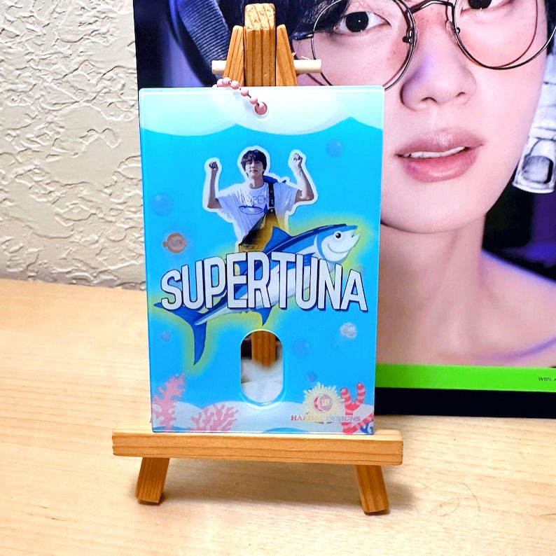 Thumbnail: BTS Jin - Super Tuna Acrylic Photocard Holder Keychain
