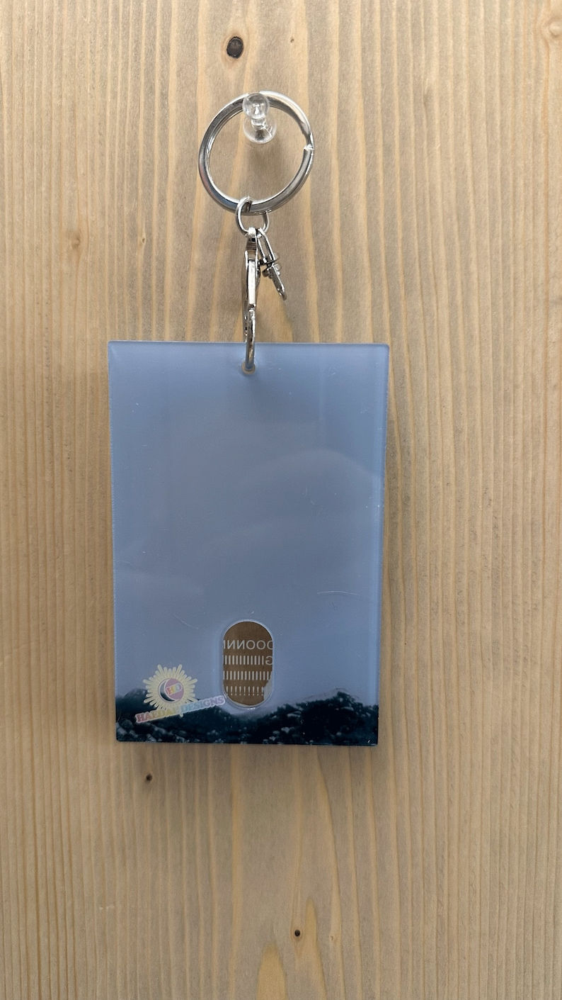 Thumbnail: WHOLESALE - Yoongi Screaming Cat Acrylic Photocard Holder Keychain