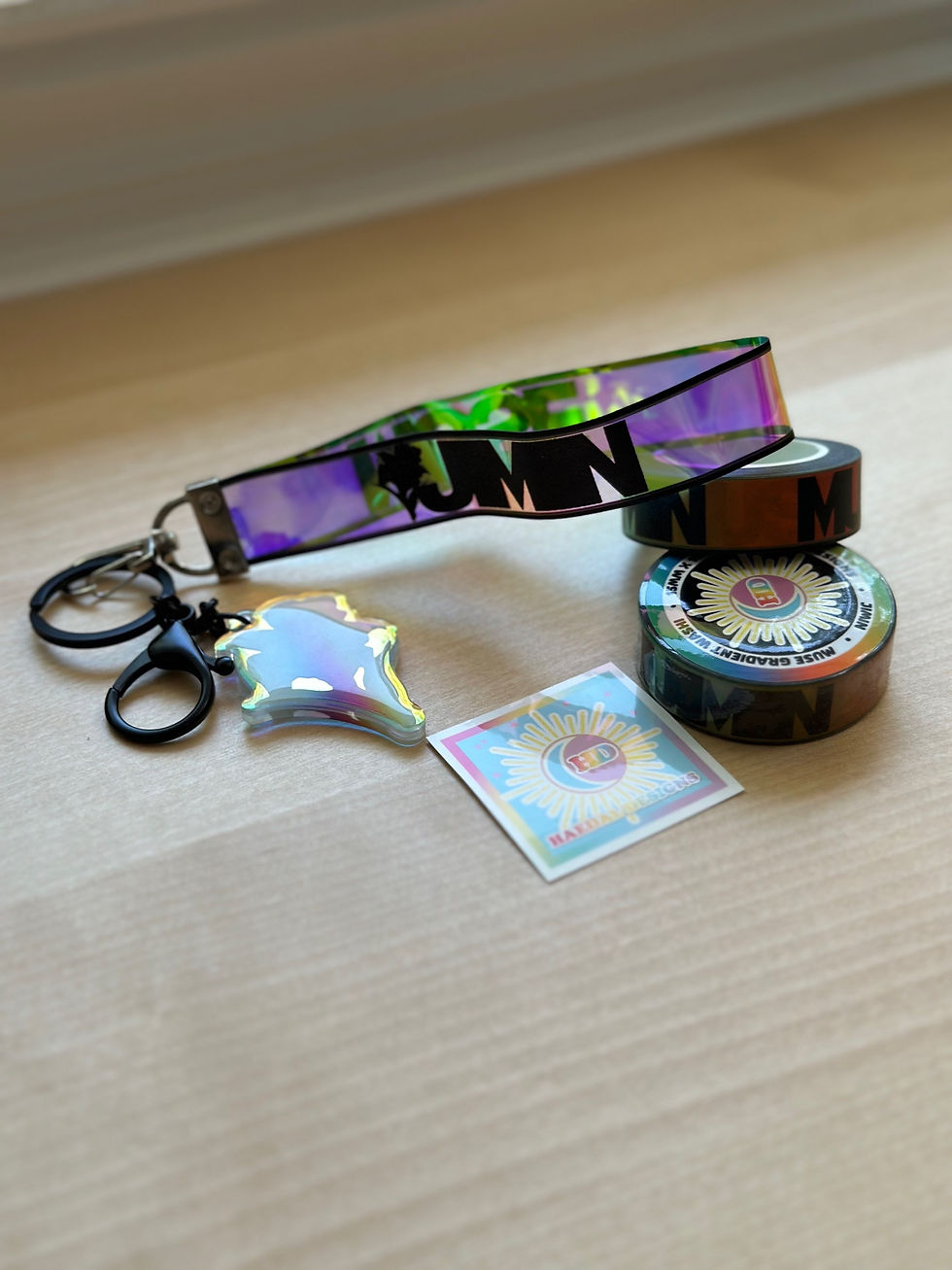 Thumbnail: WHOLESALE - Jimin - MUSE Holographic PVC Wristlet Lanyard Keychain