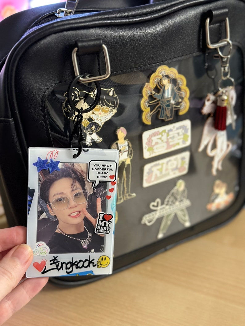 Thumbnail: WHOLESALE - My Best Friend Jungkook Polaroid Acrylic Photocard Holder Keychain