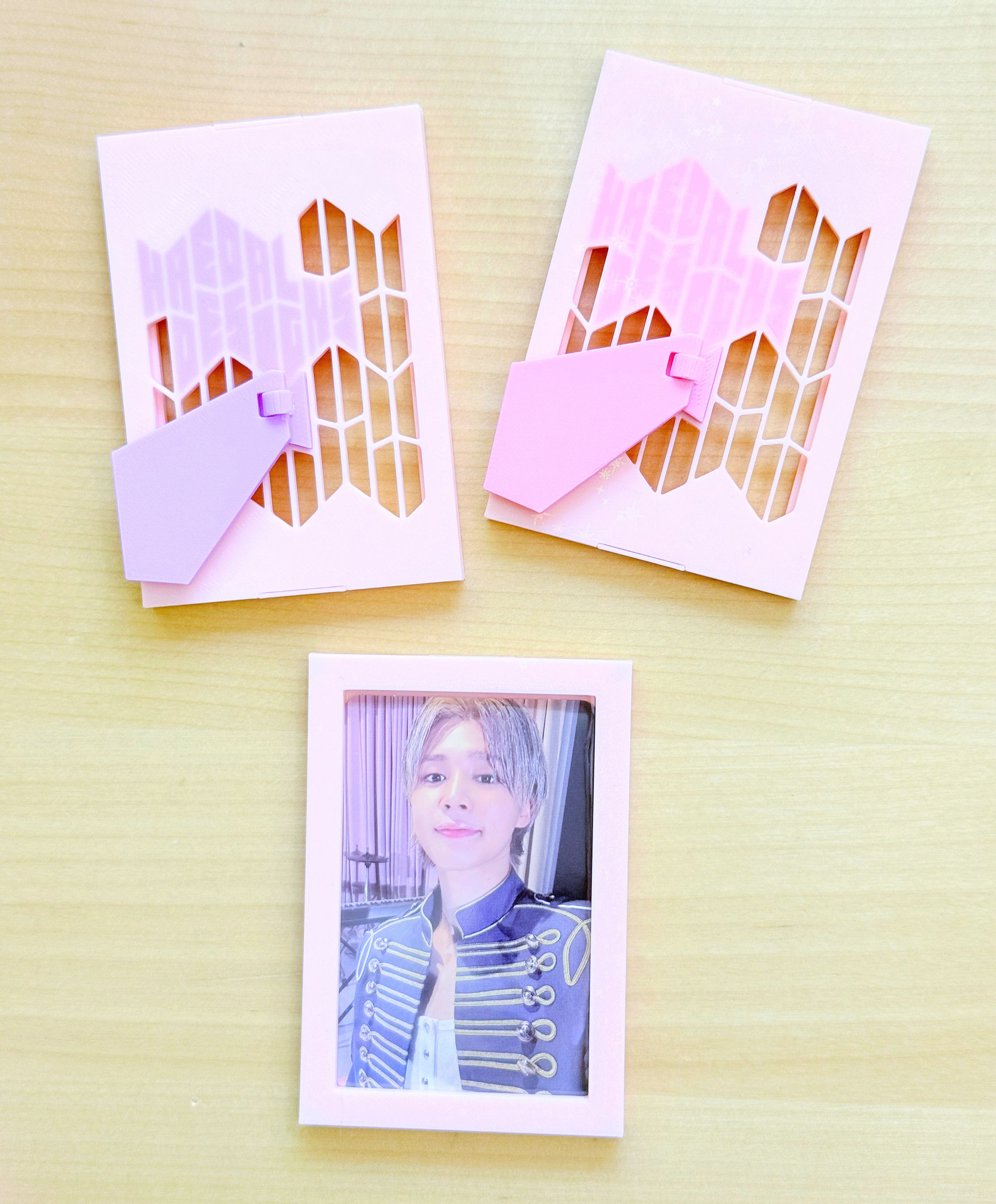 Desktop Photocard Frame - Pale Pink