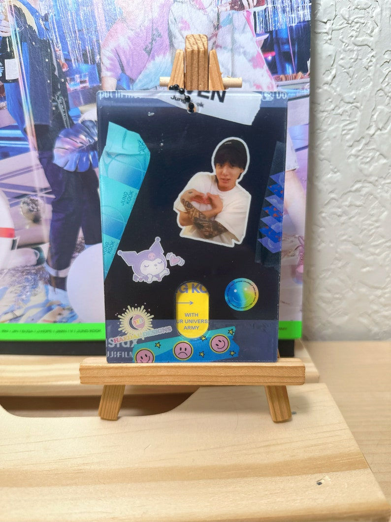 Thumbnail: WHOLESALE - My Best Friend Jungkook Polaroid Acrylic Photocard Holder Keychain