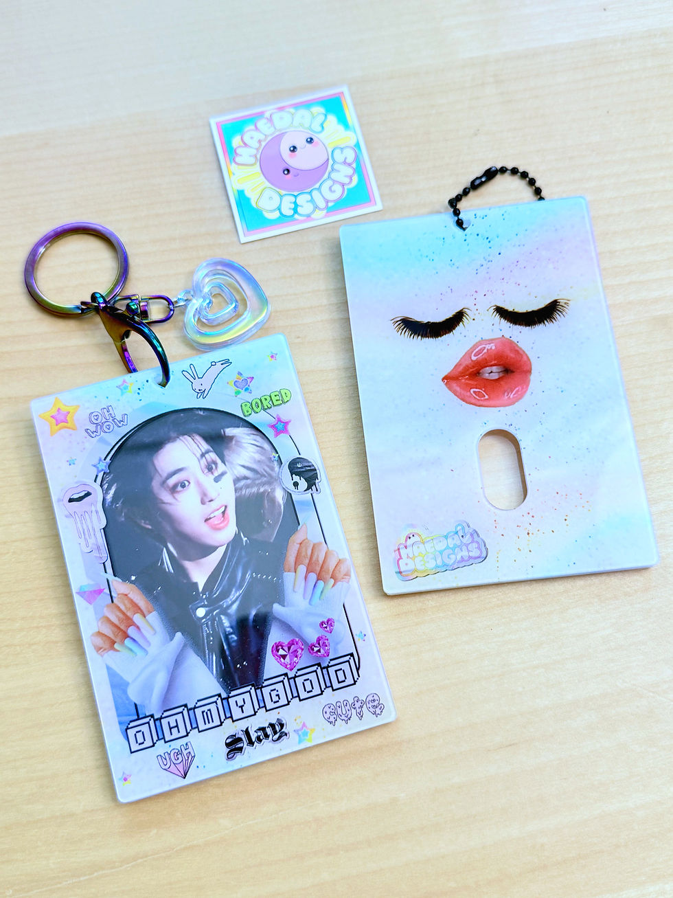 Thumbnail: "Slay Vibes" - Acrylic Photocard Holder Keychain