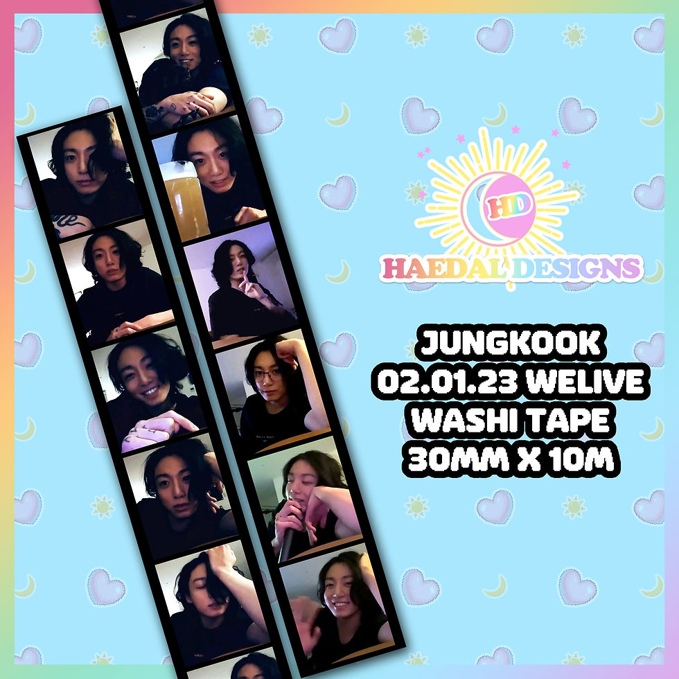 Thumbnail: Jungkook - 02.01.23 WeLive Washi Tape - 30mm x 10m