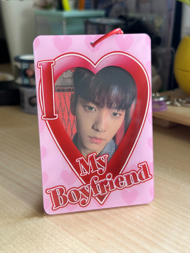 I Heart My Boyfriend Acrylic Photocard Holder Keychain | Haedal