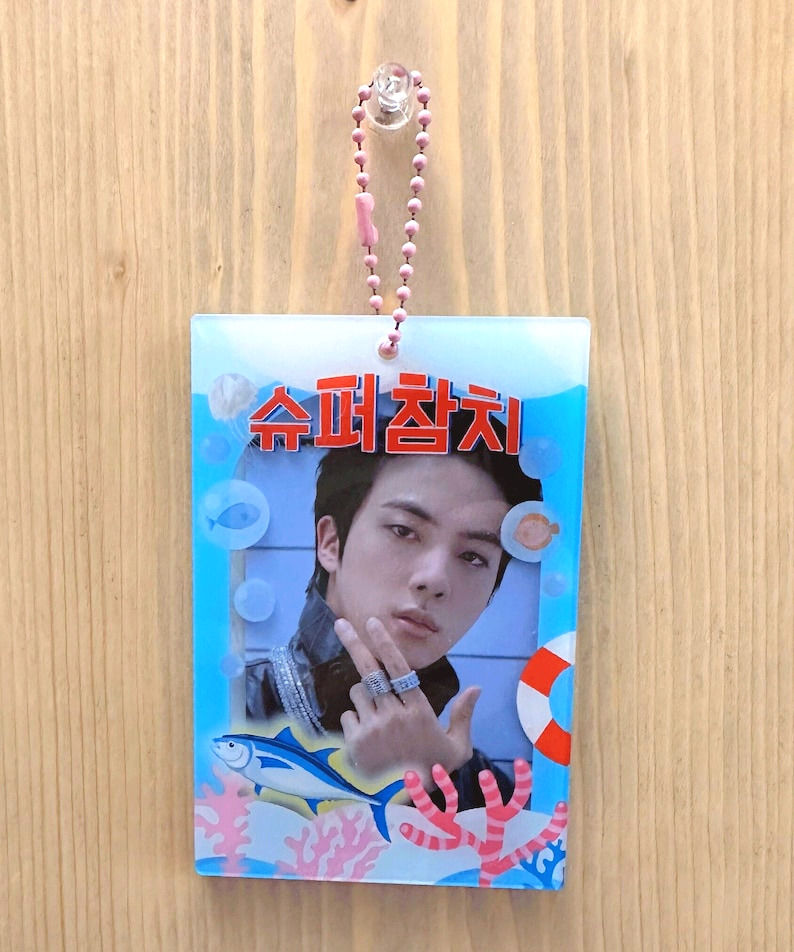 Thumbnail: BTS Jin - Super Tuna Acrylic Photocard Holder Keychain