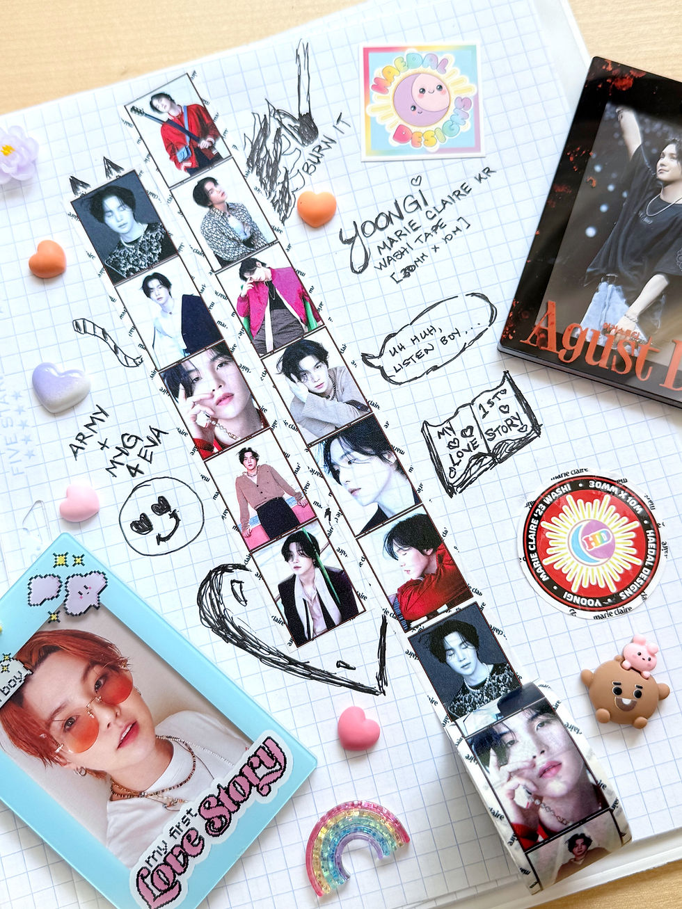 Thumbnail: Yoongi Marie Claire Korea Washi Tape - 30mm x 10m
