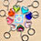 Thumbnail: Colored Glass Heart Keychain