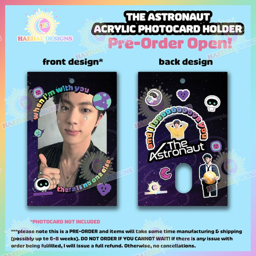 BTS Jin “The Astronaut” Acrylic Photocard Holder | Haedal Designs