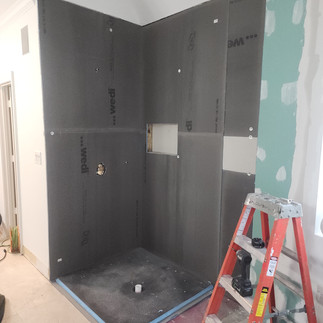 Shower foam board.