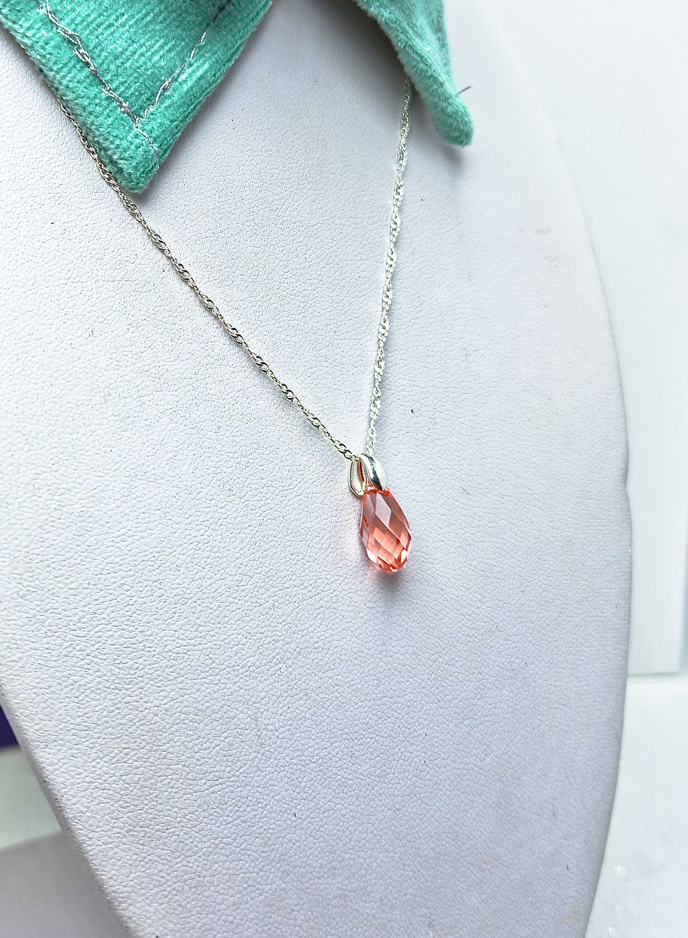 Thumbnail: Conjunto Cristal Swarovski Gota Rosa