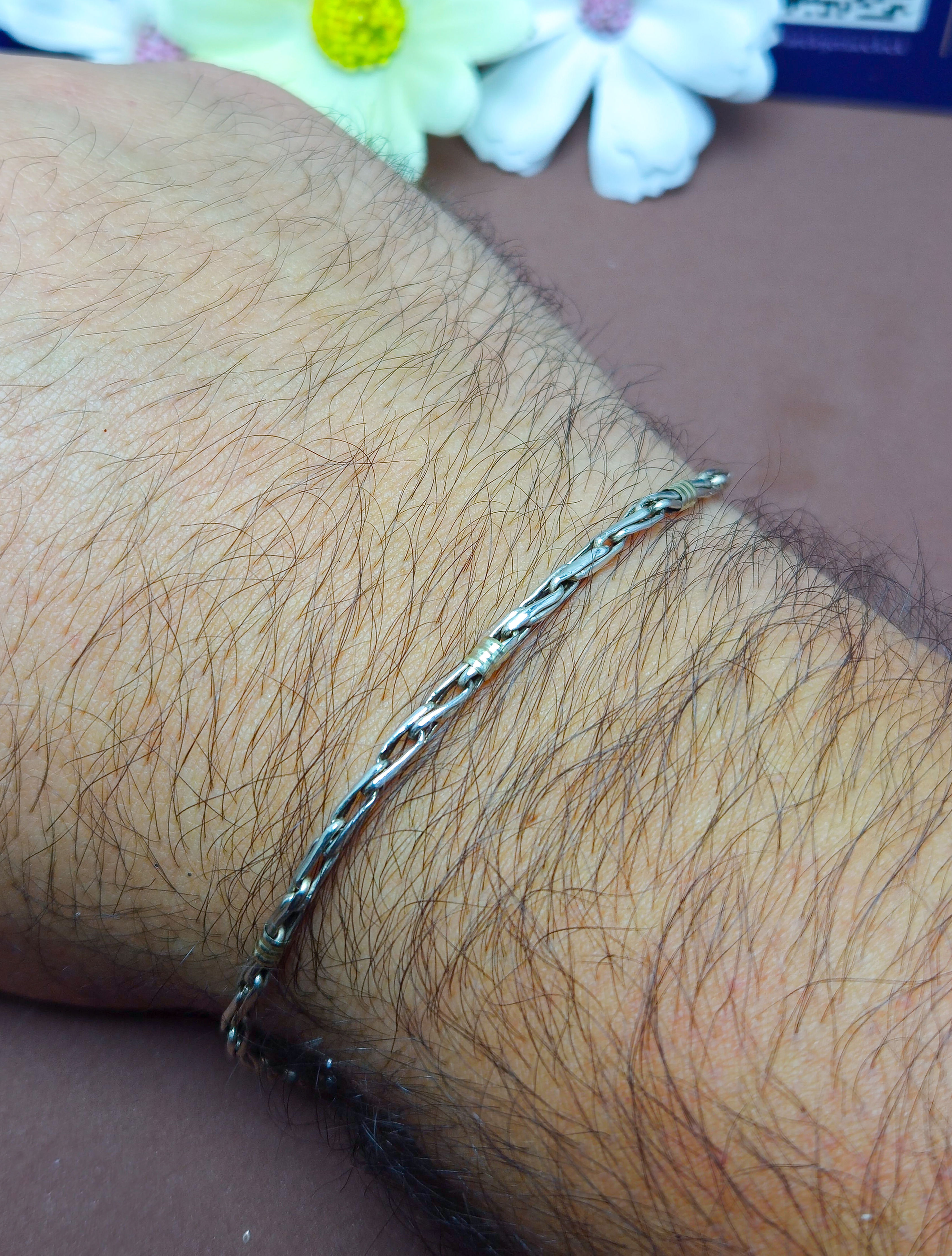 Pulsera Plata y Oro Maciza