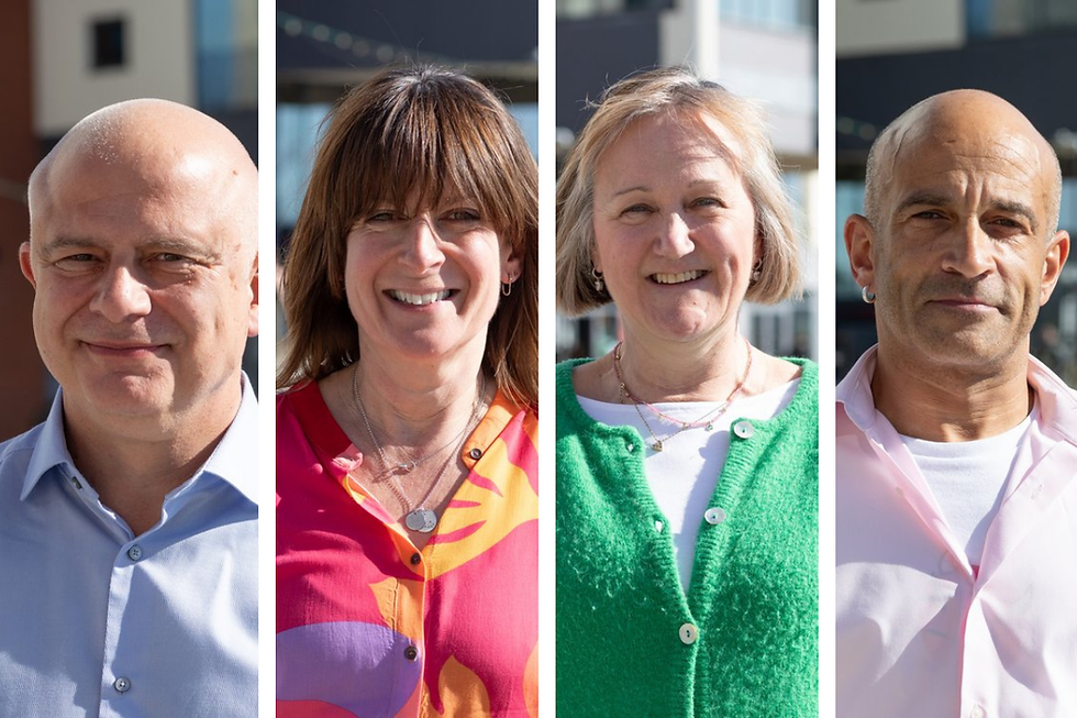 Left to right: Tony Felgate, Emma Lightfoot, Cathy Frost and Andrew Marsh