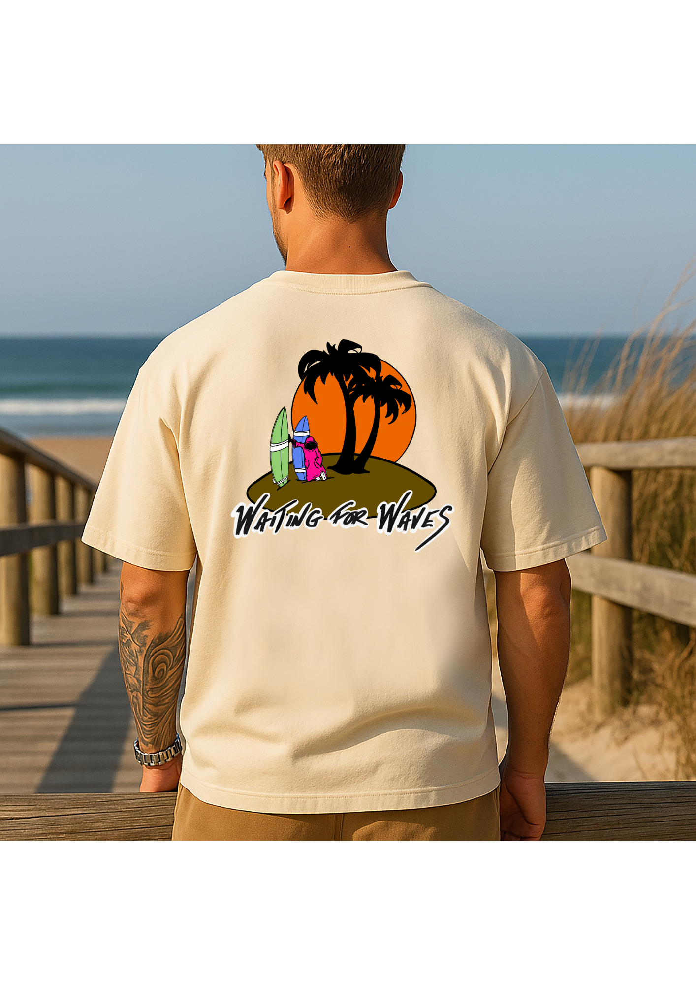 Beach Scene Tee - Back