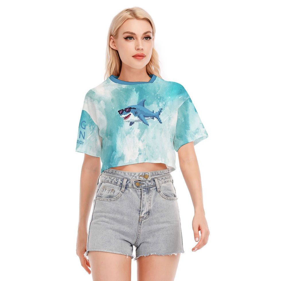 Big Fin Sharky Cropped Tee