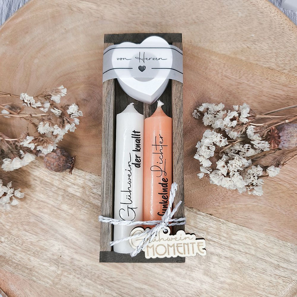 Stabkerzen 2er Set "von Herzen"