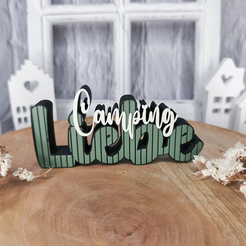 3D Spruch "Camping Liebe"