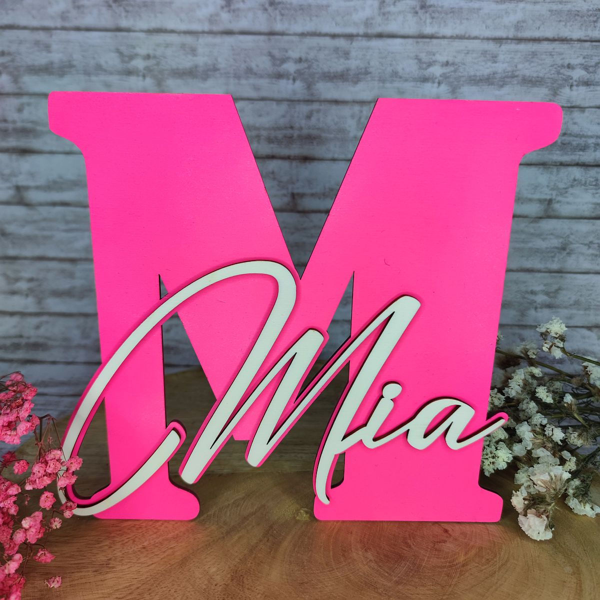 Türschild Buchstabe mit Name/Wort