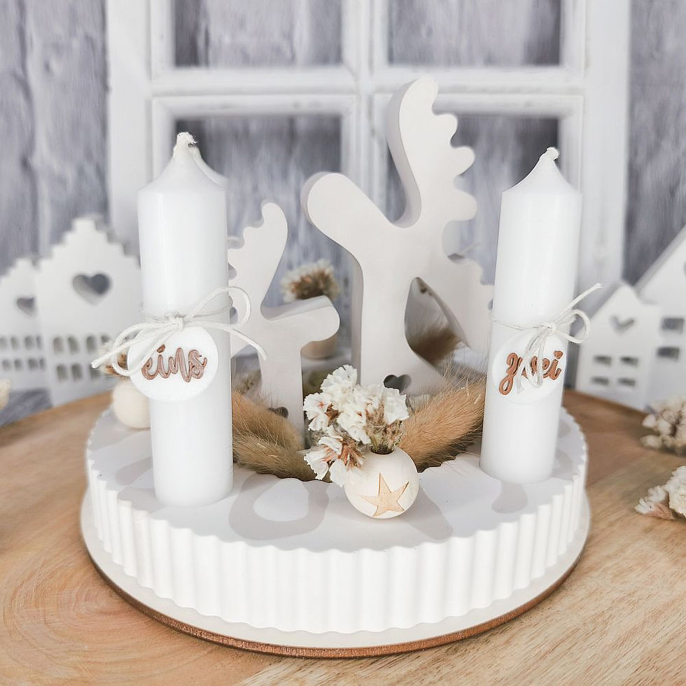 Miniaturbild: Adventskranz Ring "Rentier Paar"