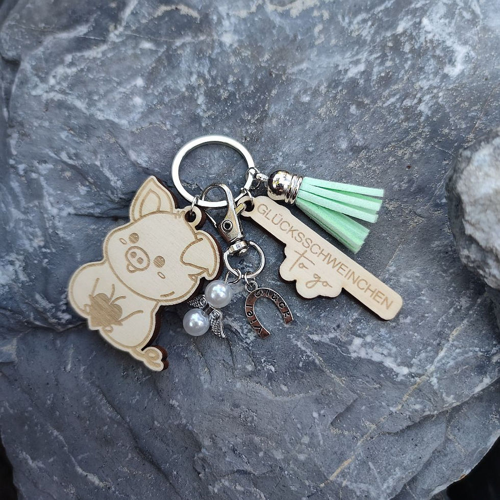 Miniaturbild: Schlüsselanhänger "Glücksschweinchen to go"