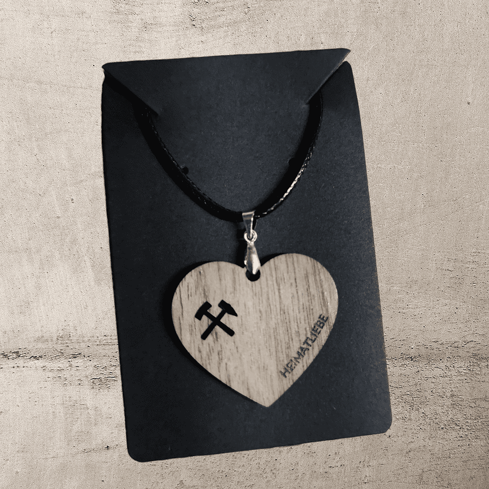 Kette Anhänger "Herz Heimatliebe",  Holz