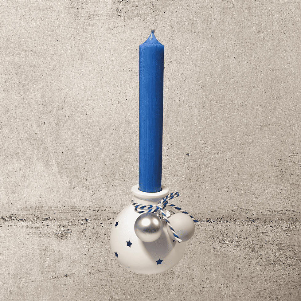 Miniaturbild: Kerzenhalter Weihnachtskugel mit Stabkerze