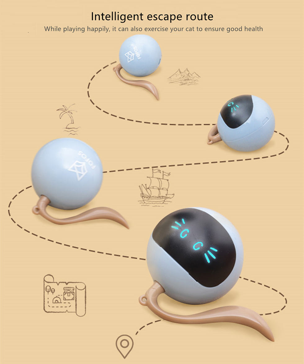 Thumbnail: Interactive Automatic Pet Toy – USB Rechargeable Cat & Dog Fun 🐾✨