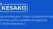 Visuel bleu de la rubrique KESAKO du blog Boostheur, dédiée à la compréhension des termes, outils et modèles.