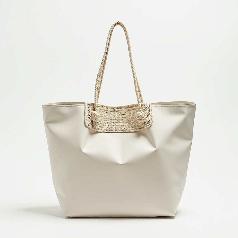 Mesh Trim Beach Bag