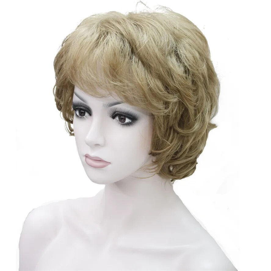 Thumbnail: StrongBeauty Natural Short Curly Hair Synthetic 