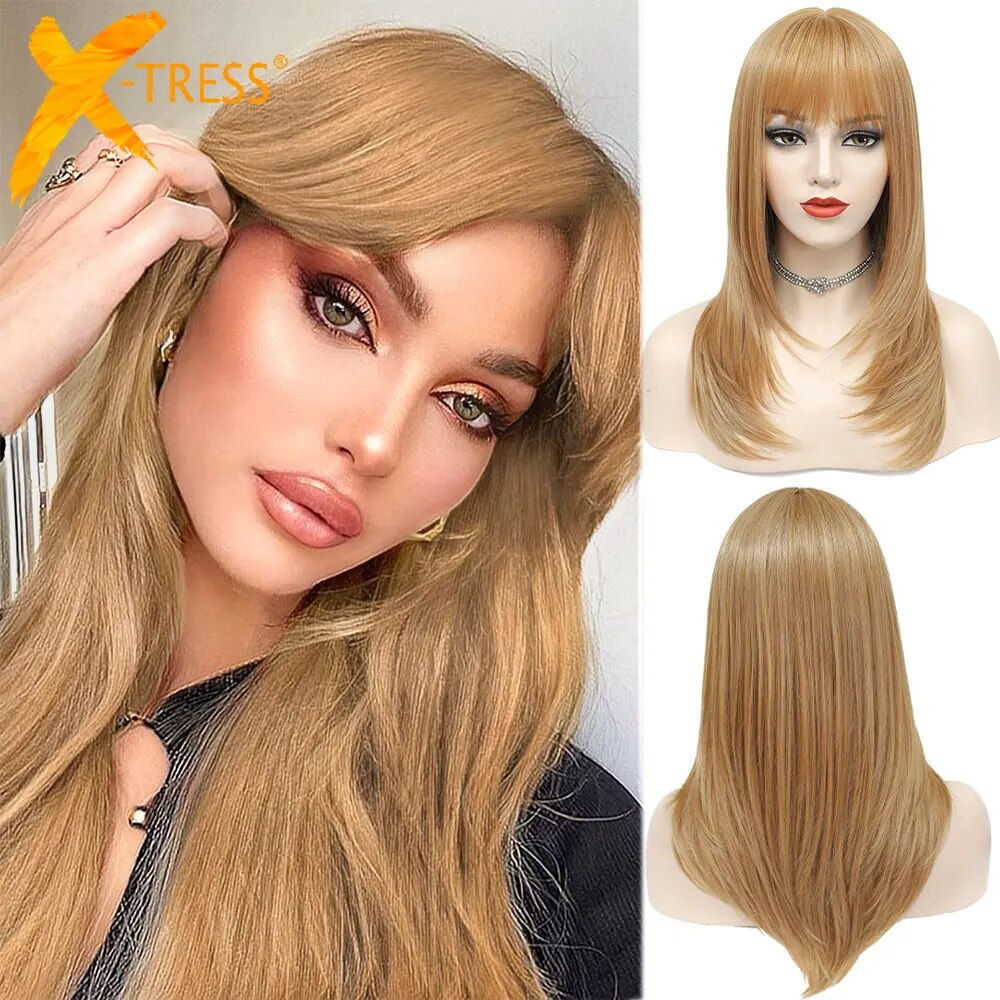 X-TRESS Synthetic Hair With Bangs 