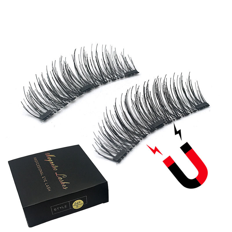 Thumbnail: Three 3d Magnetic False Eyelashes Glue Free Quick Stick 