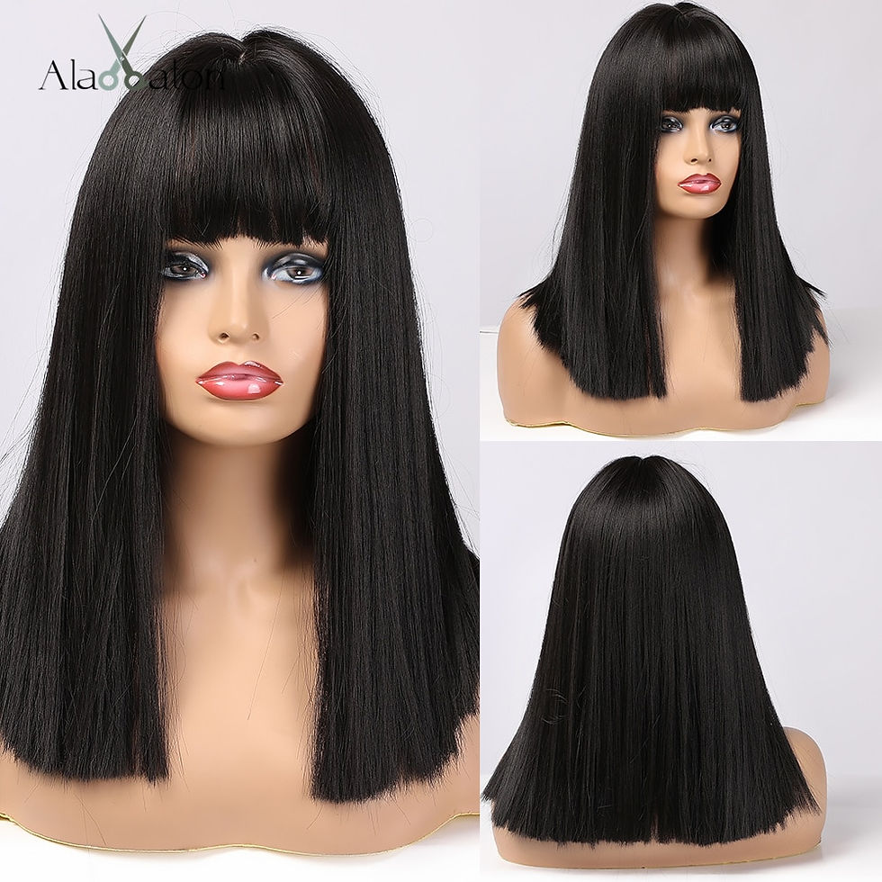 Thumbnail: ALAN EATON Natural Wave Synthetic Units with Bangs Heat Resistant Hair