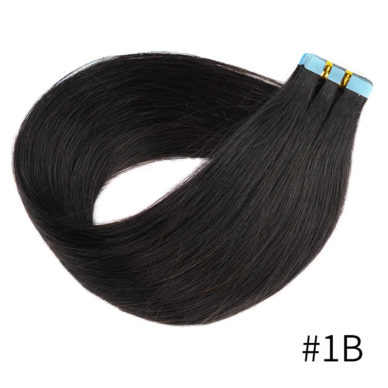 Thumbnail: Tape-In Remy Human Hair Seamless Skin Hair Weft