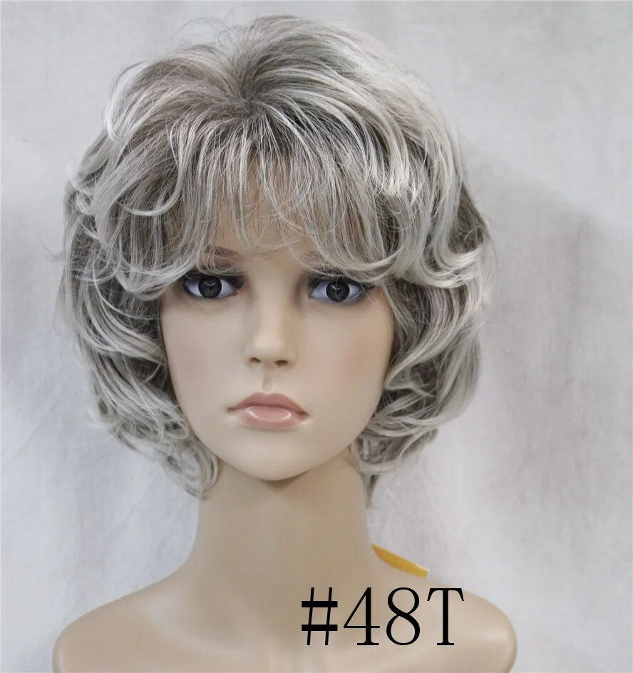 Thumbnail: StrongBeauty Natural Short Curly Hair Synthetic 