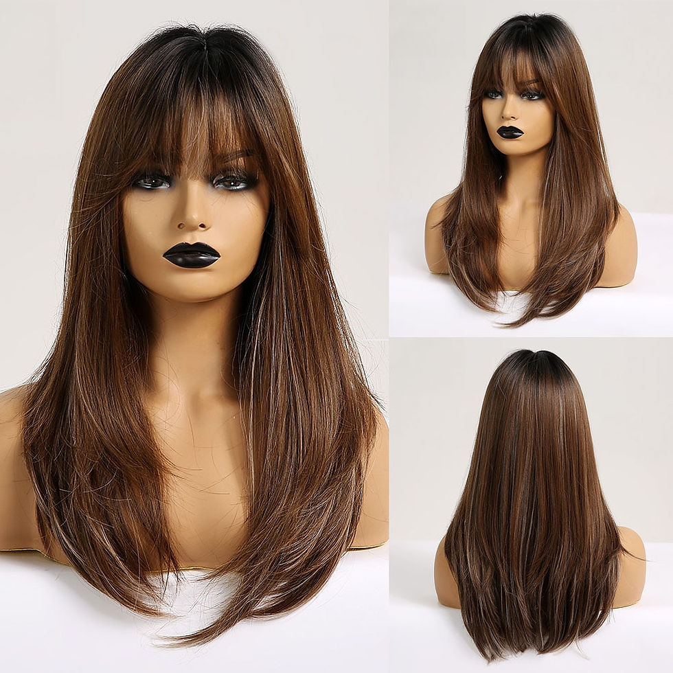 Thumbnail: ALAN EATON Natural Wave Synthetic Units with Bangs Heat Resistant Hair