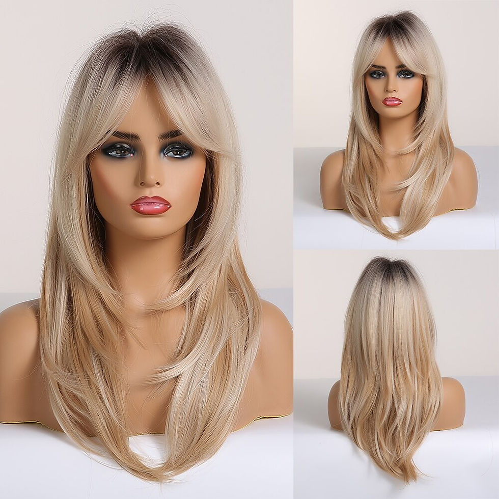 Thumbnail: ALAN EATON Natural Wave Synthetic Units with Bangs Heat Resistant Hair
