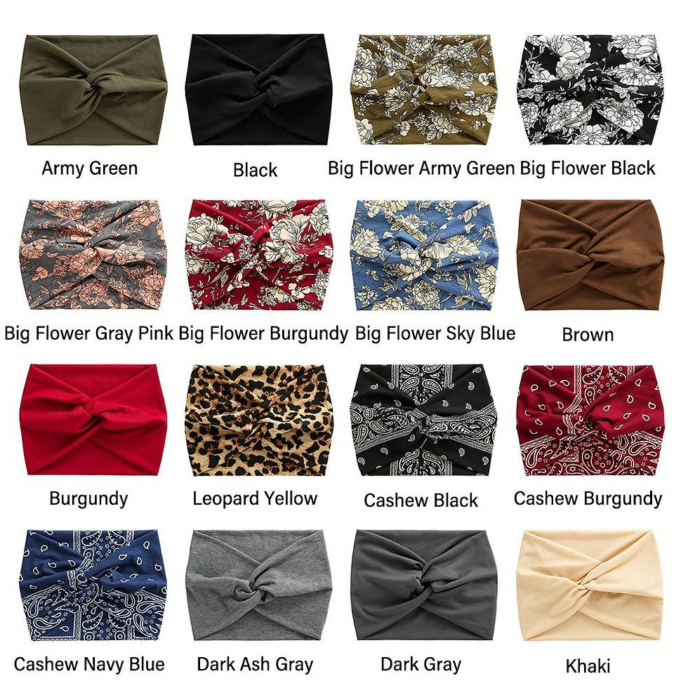 Thumbnail: Extra Large Thick Wide Turban Twisted Headbands 