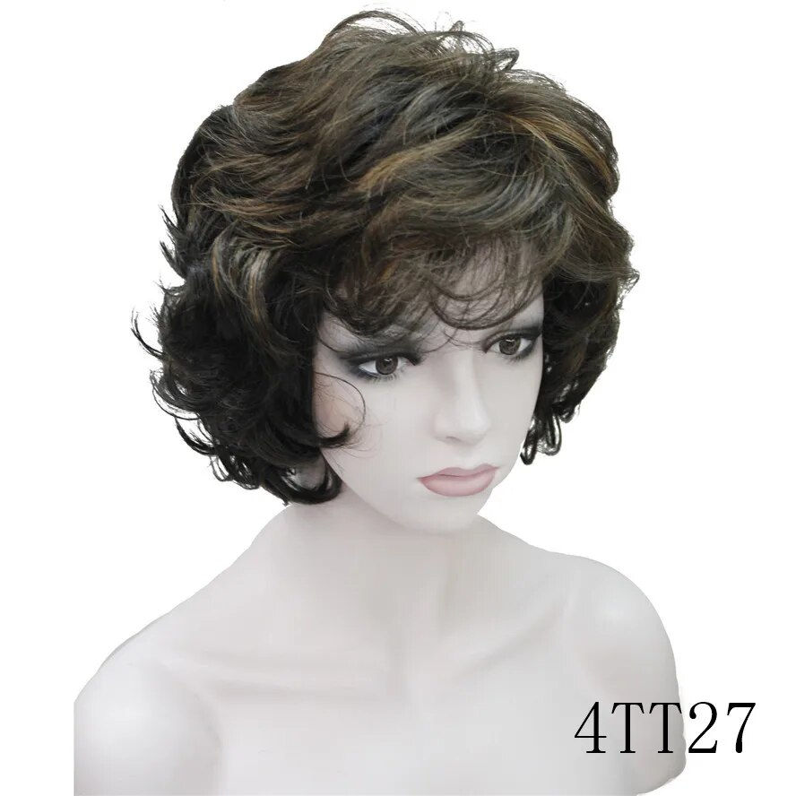 Thumbnail: StrongBeauty Natural Short Curly Hair Synthetic 