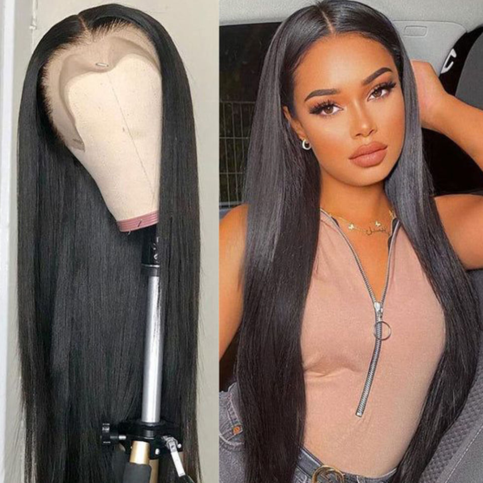 Thumbnail: Malaysia Remy Straight T Lace Transparent Silky Straight Human Hair