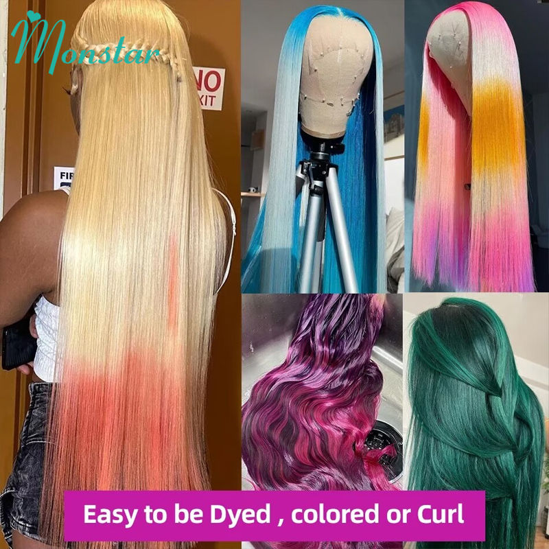Thumbnail: 613 Blonde Human Hair Preplucked Glueless HD Lace Front Unit