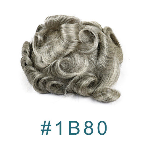 Thumbnail: Durable Thin HD Skin PU 1B50 1B80 Human Hair Natural Hairline Men's System
