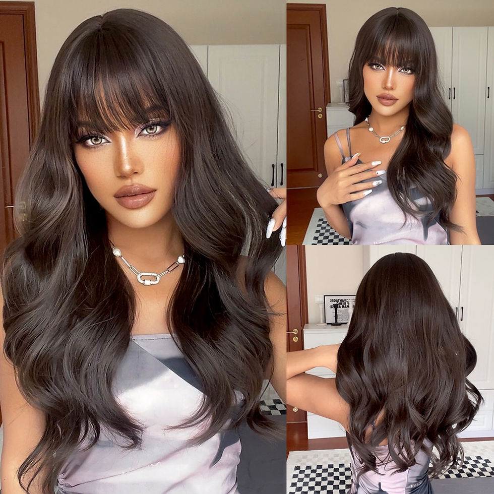 Thumbnail: ALAN EATON Natural Wave Synthetic Units with Bangs Heat Resistant Hair