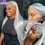 Thumbnail: Silver/Grey HD Straight Transparent Lace Front Brazilian Human Hair Pre Plucked 