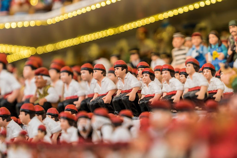 Caganers at a market in Barcelona