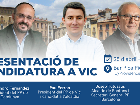 El Partit Popular de Vic presenta la seva candidatura pels comicis del 28 de maig